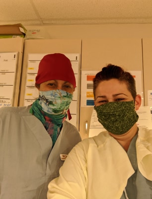 Eliza's masks at Bancroft hospital